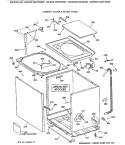 CABINET, COVER & FRONT PANEL Diagram and Parts List for VWXR4100T3AB  Hotpoint Washer