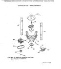 SUSPENSION, PUMP & DRIVE COMPONENTS Diagram and Parts List for VWXR4100T3AB  Hotpoint Washer