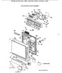 ESCUTCHEON & DOOR ASSEMBLY Diagram and Parts List for HDA300Y-70BA  Hotpoint Dishwasher