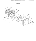 OVEN DOOR Diagram and Parts List for LEB326GT2AD  General Electric Range