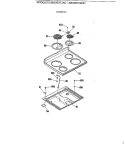 COOKTOP Diagram and Parts List for LEB326GT2AD  General Electric Range