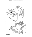 DOOR & DRAWER PARTS Diagram and Parts List for LGB116GPV2WH  General Electric Range