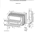 FREEZER DOOR Diagram and Parts List for MTK18GAXERAA  General Electric Refrigerator