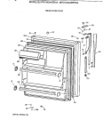 FRESH FOOD DOOR Diagram and Parts List for MTK18GAXERAA  General Electric Refrigerator