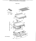SHELF PARTS Diagram and Parts List for MTK18GAXERAA  General Electric Refrigerator