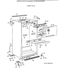 CABINET PARTS Diagram and Parts List for MTK21GAXERAA  General Electric Refrigerator