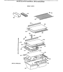 SHELF PARTS Diagram and Parts List for MTK21GAXERAA  General Electric Refrigerator
