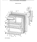 FRESH FOOD DOOR Diagram and Parts List for MTK24GAXERWW  General Electric Refrigerator