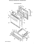 DOOR & DRAWER PARTS Diagram and Parts List for LGB126GET2WH  General Electric Range