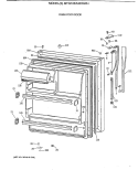 FRESH FOOD DOOR Diagram and Parts List for MTG18EAXERWH  General Electric Refrigerator