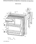 FRESH FOOD DOOR Diagram and Parts List for MTX18BAXFRAD  General Electric Refrigerator