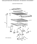 COMPARTMENT SEPARATOR PARTS Diagram and Parts List for MTX18EAXGRWH  General Electric Refrigerator