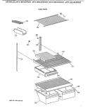 SHELF PARTS Diagram and Parts List for MTX18BAXHRWH  General Electric Refrigerator