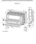 FREEZER DOOR Diagram and Parts List for MTX21BAXCRWH  General Electric Refrigerator