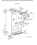 CABINET PARTS Diagram and Parts List for MTX21BAXCRWH  General Electric Refrigerator