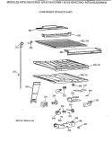 COMPARTMENT SEPARATOR PARTS Diagram and Parts List for MTX21BAXCRWH  General Electric Refrigerator