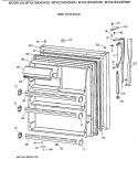 FRESH FOOD DOOR Diagram and Parts List for MTX21BAXERAD  General Electric Refrigerator