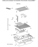 SHELF PARTS Diagram and Parts List for MTX21BAXERAD  General Electric Refrigerator