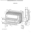 FREEZER DOOR Diagram and Parts List for MTX24GAXCRWW  General Electric Refrigerator