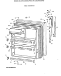 FRESH FOOD DOOR Diagram and Parts List for MTX24GAXCRWW  General Electric Refrigerator