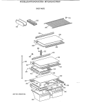SHELF PARTS Diagram and Parts List for MTX24GAXCRWW  General Electric Refrigerator