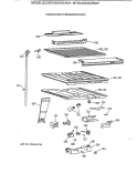 COMPARTMENT SEPARATOR PARTS Diagram and Parts List for MTX24GAXCRWW  General Electric Refrigerator