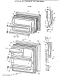 DOORS Diagram and Parts List for MTX17BAYBRAD  General Electric Refrigerator