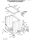 Section Diagram and Parts List for DRL4680SBLWW  General Electric Dryer
