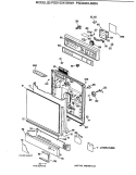 Section Diagram and Parts List for PSD200X-66BA  General Electric Dishwasher
