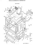 BODY PARTS Diagram and Parts List for LGB346SEV1WH  General Electric Range