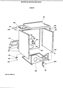 CABINET Diagram and Parts List for BWXR473GT0WW  General Electric Dryer