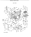BODY PARTS Diagram and Parts List for LEB327GT3WW  General Electric Range