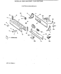 CONTROLS & BACKSPLASH Diagram and Parts List for YBXR1060T2WW  General Electric Washer