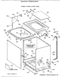 CABINET, COVER & FRONT PANEL Diagram and Parts List for YJSR2070T2WW  General Electric Washer