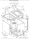 CABINET, COVER & FRONT PANEL Diagram and Parts List for YWSR2100T2WW  General Electric Washer