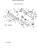 CONTROLS & BACKSPLASH Diagram and Parts List for YBXR2070T3WW  General Electric Washer
