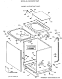 CABINET, COVER & FRONT PANEL Diagram and Parts List for YBXR2070T3WW  General Electric Washer