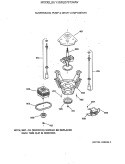 SUSPENSION, PUMP & DRIVE COMPONENTS Diagram and Parts List for YJSR2070T3WW  General Electric Washer