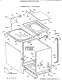 CABINET, COVER & FRONT PANEL Diagram and Parts List for YWSR2100T3WW  General Electric Washer