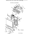 ESCUTCHEON & DOOR ASSEMBLY Diagram and Parts List for PSD300Y-70BA  General Electric Dishwasher