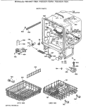 BODY PARTS Diagram and Parts List for PSD300Y-70BA  General Electric Dishwasher