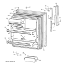 FRESH FOOD DOOR Diagram and Parts List for TBH18JAZERWW  General Electric Refrigerator
