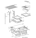 Part Location Diagram of WR32X10005 GE SHELF Assembly GLASS SNAP ON