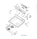CONTROL PANEL & COOKTOP Diagram and Parts List for JBP63BY1AD  General Electric Range
