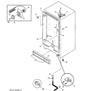 CABINET Diagram and Parts List for FP12SXARWH  General Electric Freezer