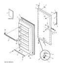 DOOR Diagram and Parts List for FP14DXARWH  General Electric Freezer