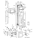 FREEZER DOOR Diagram and Parts List for TPX24PBZCWW  General Electric Refrigerator