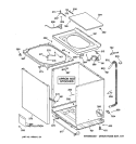 CABINET, COVER & FRONT PANEL Diagram and Parts List for YJSR2070T6AA  General Electric Washer