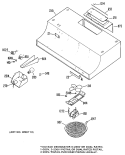 Section Diagram and Parts List for JV332*03  General Electric Range Hood