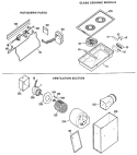ROTISSERIE PARTS Diagram and Parts List for JP676*J2  General Electric Cooktop